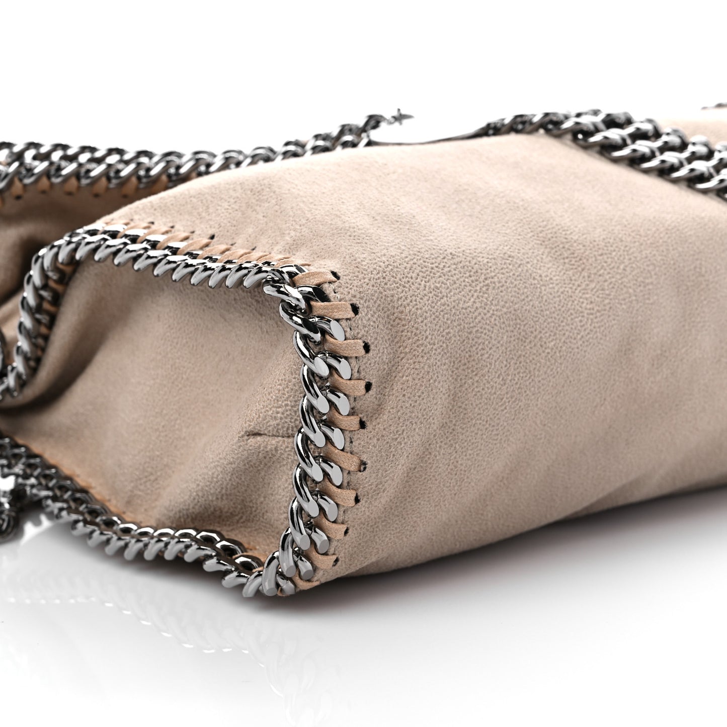 Shaggy Deer Falabella Fold Over Tote Taupe