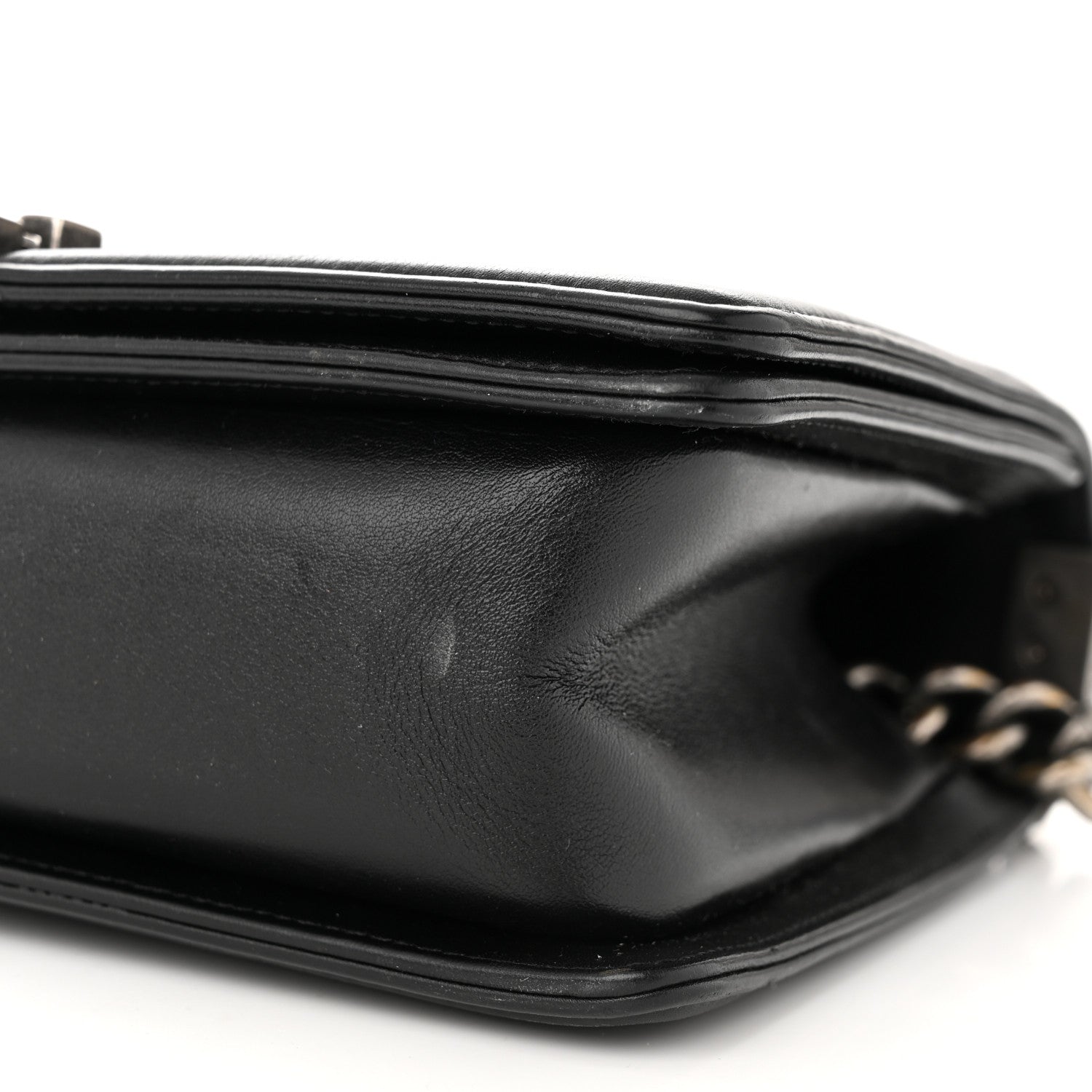 Chanel Calfskin Chevron Quilted Medium Boy Flap Black 10 of 10