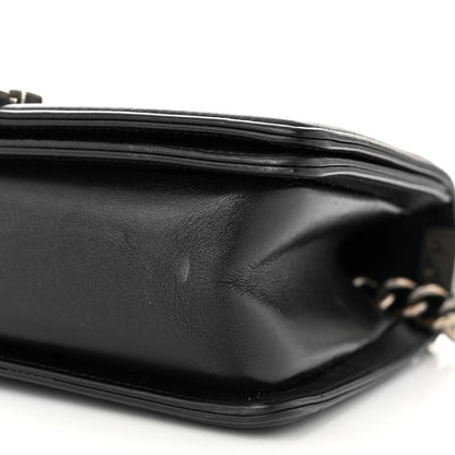 Chanel Calfskin Chevron Quilted Medium Boy Flap Black 10 of 10