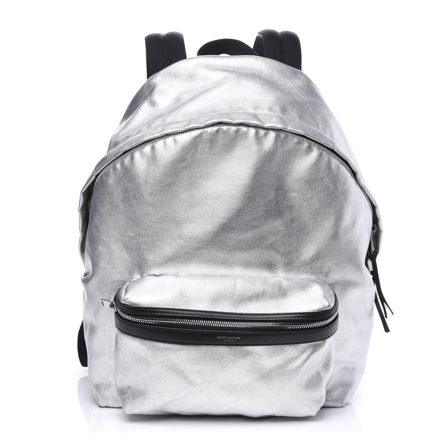 Saint Laurent Nylon Metallic Hunting Backpack Silver 1 of 13