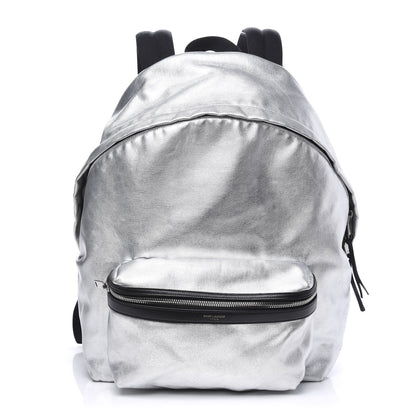 Saint Laurent Nylon Metallic Hunting Backpack Silver 1 of 13