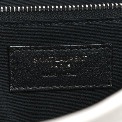 Saint Laurent Crinkled Calfskin Matelasse Monogram Medium Niki Chain Satchel Blanc Vintage 7 of 11
