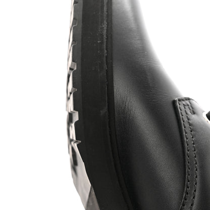 Fendi Calfskin Stretch Fabric Rockoko Biker Boots 39 Tobacco Black Marino 11 of 12