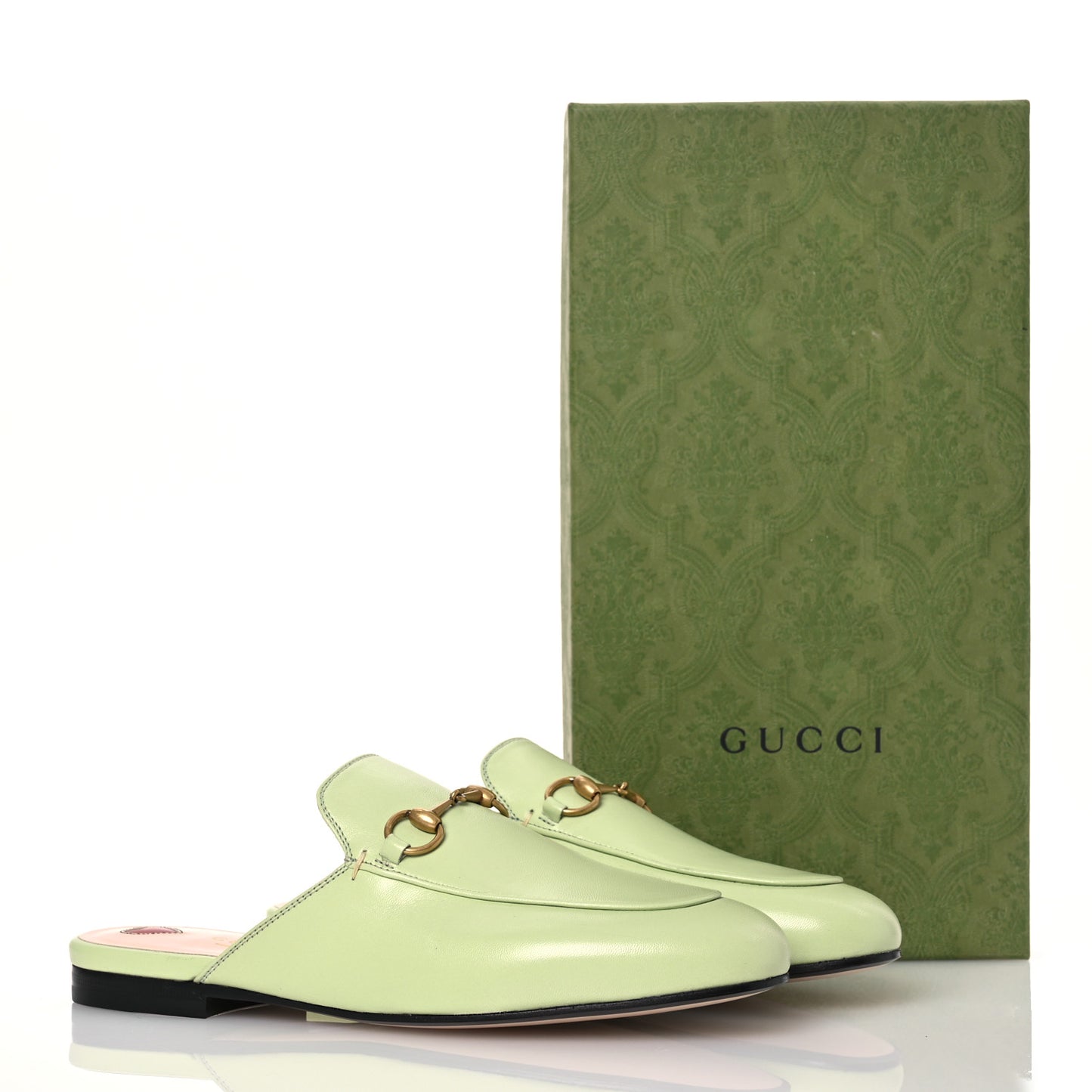 Malaga Kid Womens Princetown Slippers 38 Pistachio Green
