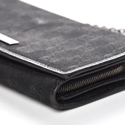 Gucci Monogram Metal Bar Chain Wallet Black 12 of 14