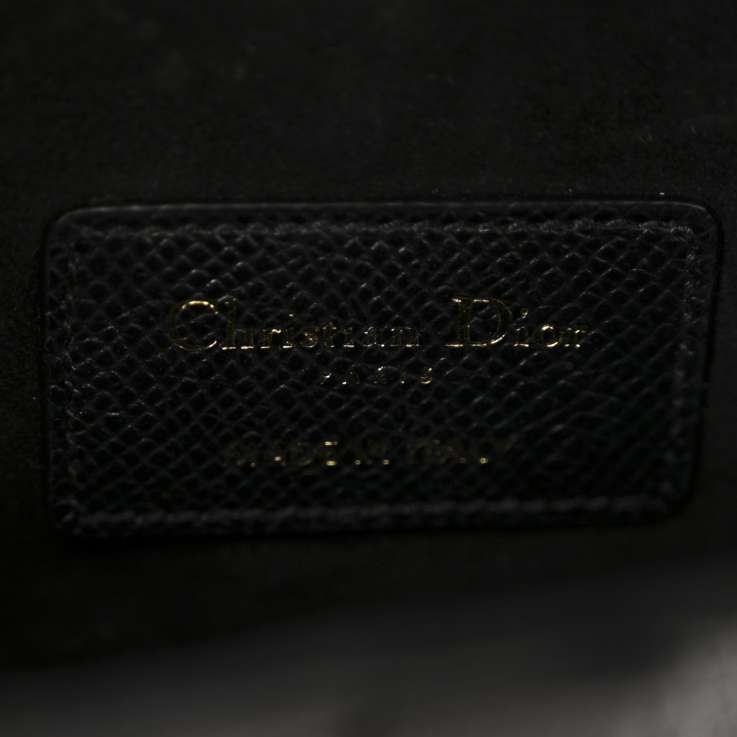 Christian Dior Grained Calfskin Mini Saddle Bag With Strap Black 6 of 13