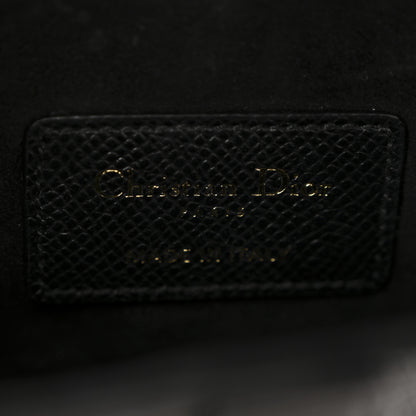 Christian Dior Grained Calfskin Mini Saddle Bag With Strap Black 6 of 13