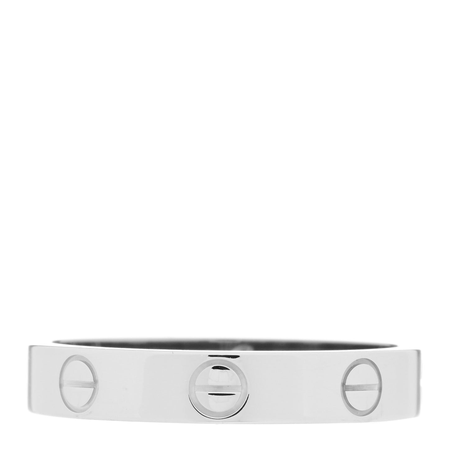 18K White Gold 3.5mm LOVE Wedding Band Ring 56 7.5