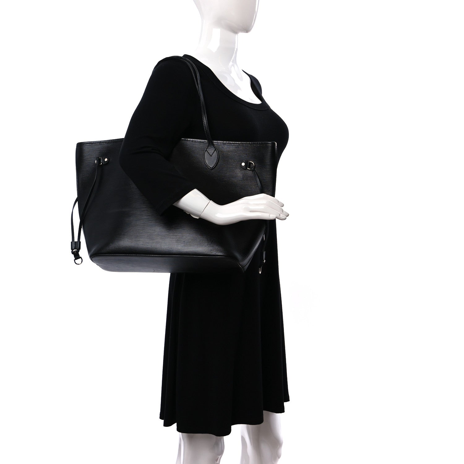 Louis Vuitton Epi Neverfull MM Black 2 of 10