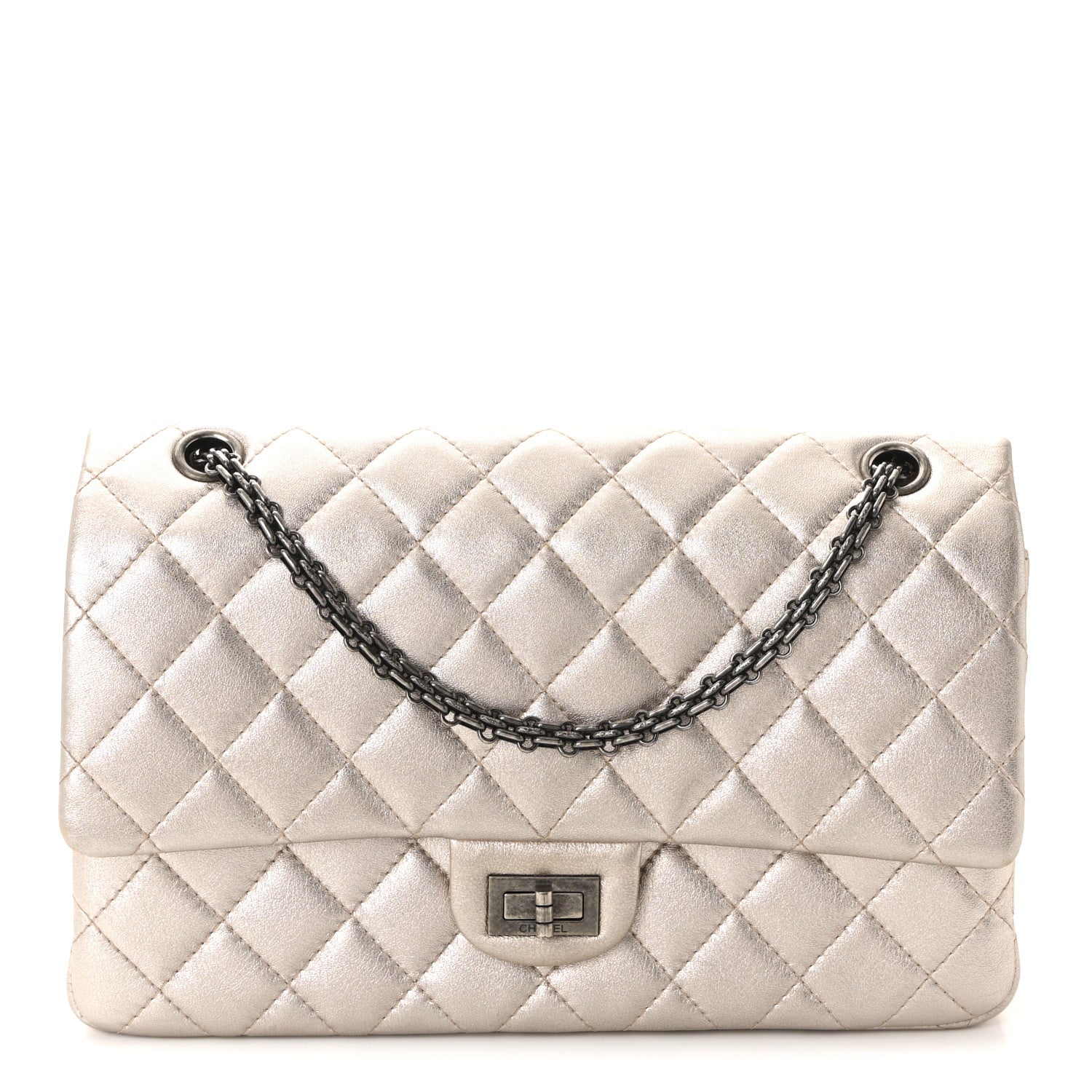 Chanel Metallic Calfskin Quilted 2.55 Reissue 226 Flap Light Pink 1 of 11