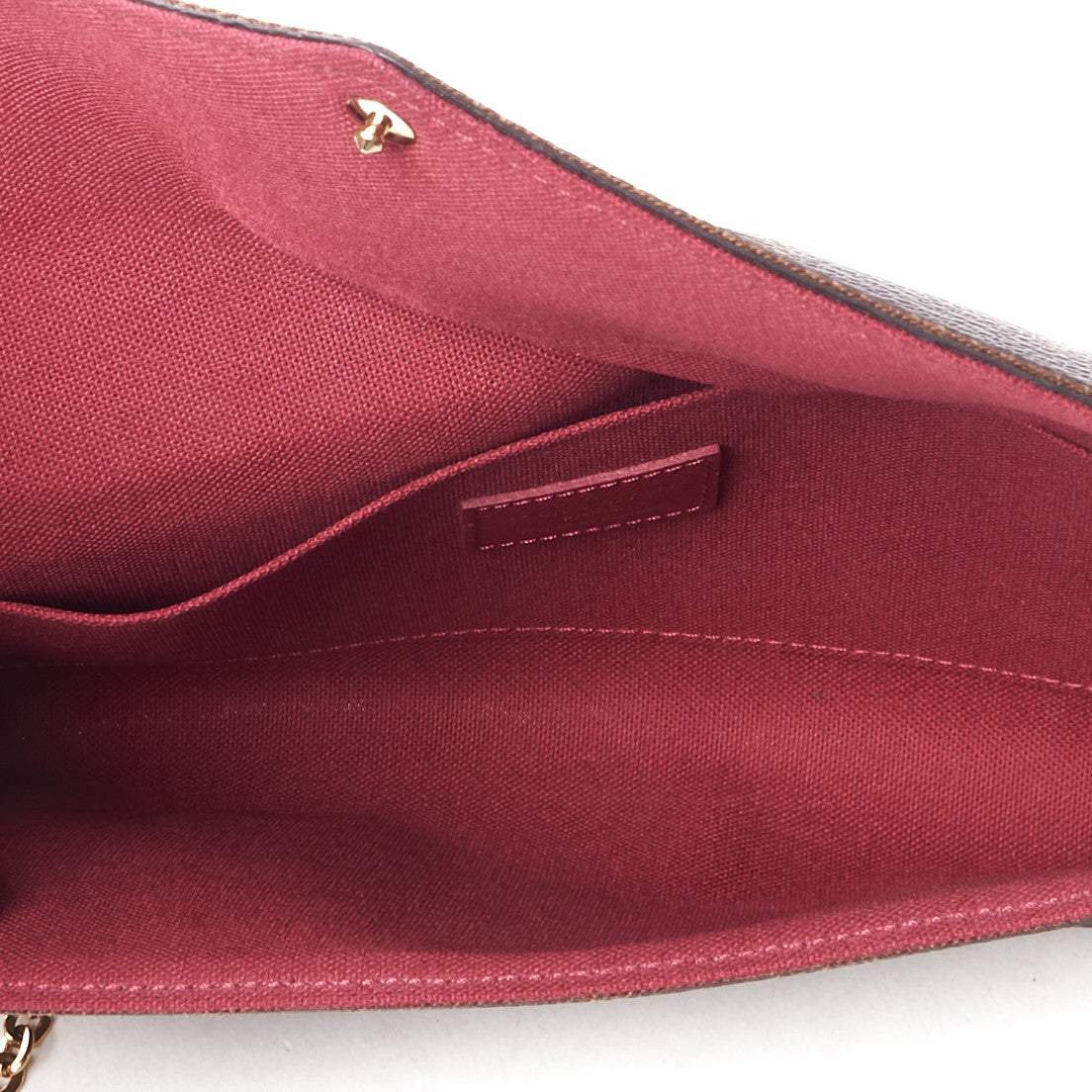 Monogram Pochette Felicie Chain Wallet Fuchsia