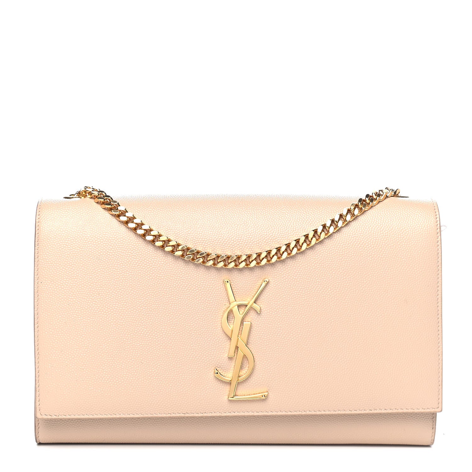 Saint Laurent Grain De Poudre Medium Monogram Kate Satchel Nude Powder 1 of 6
