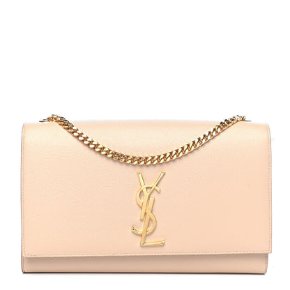 Saint Laurent Grain De Poudre Medium Monogram Kate Satchel Nude Powder 1 of 6