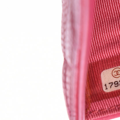 Chanel Iridescent Caviar Quilted Yen Wallet Pink 8 of 10