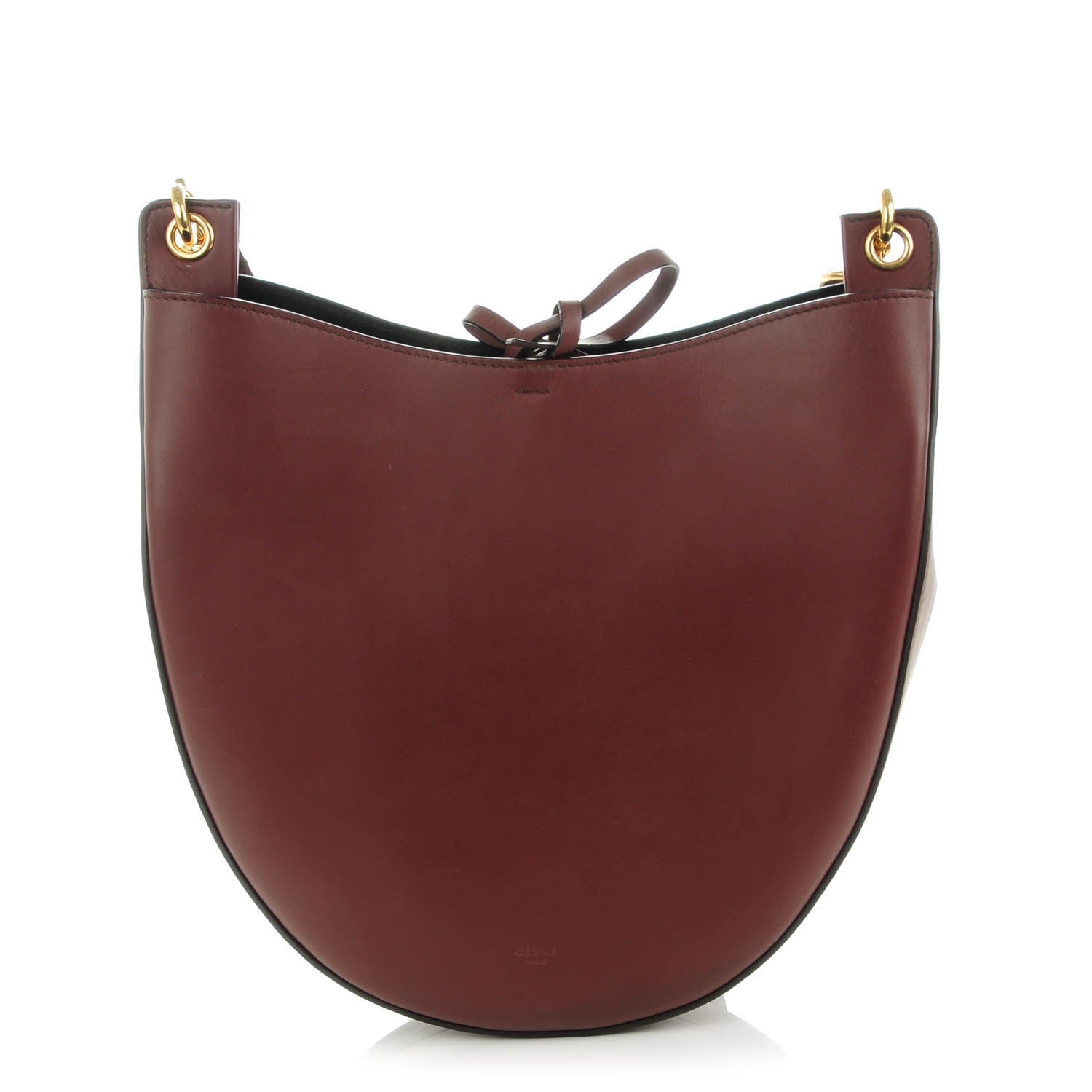 Celine Natural Calfskin Small Hobo Burgundy 1 of 7