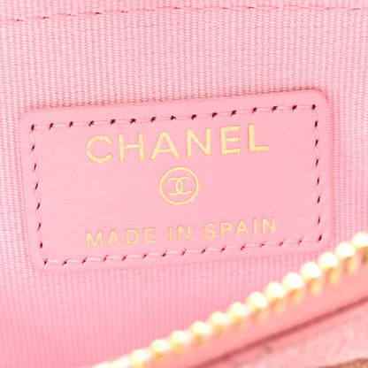 Chanel Caviar Quilted Small Multi Chain Cosmetic Case Pink 6 of 8