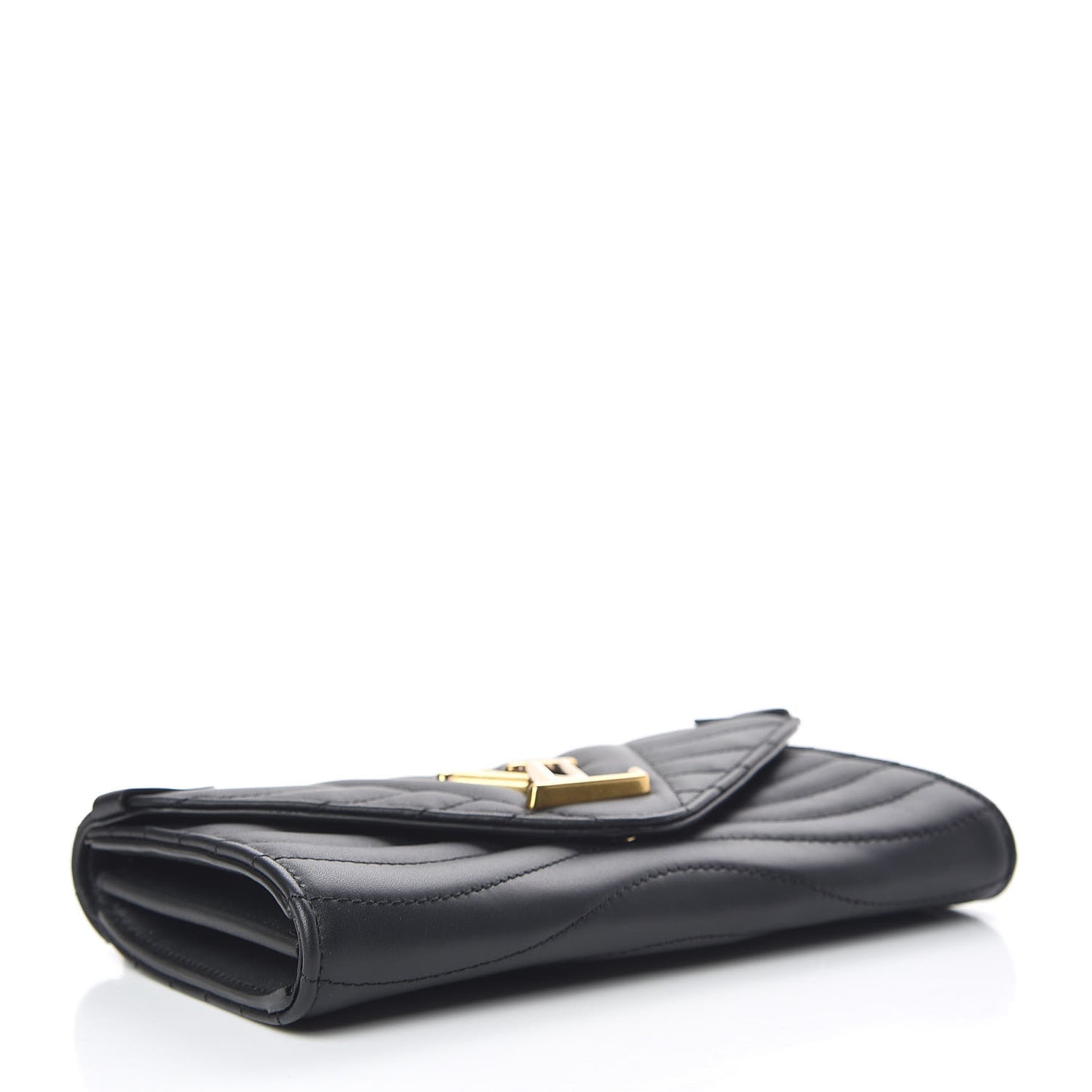 Calfskin New Wave Long Wallet Black