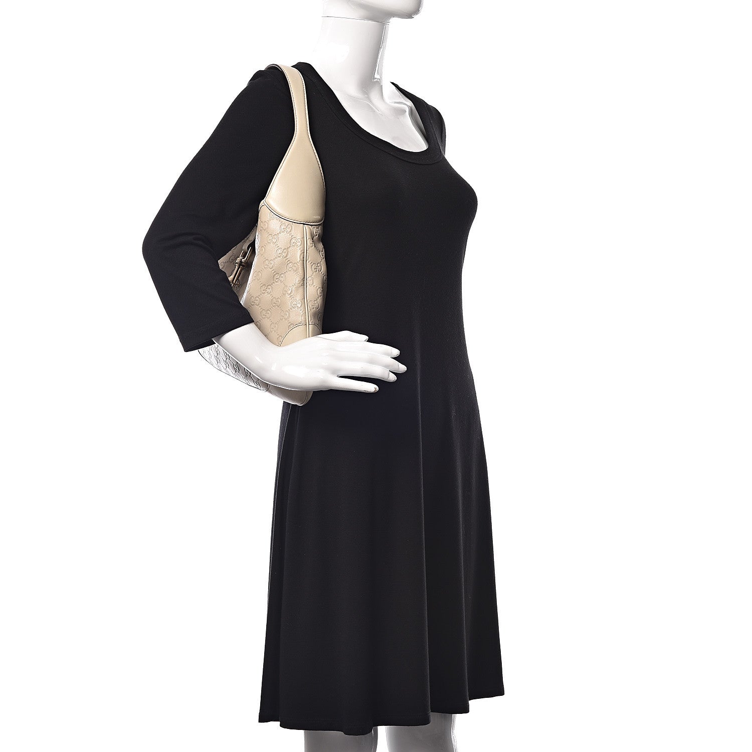 Gucci Guccissima Medium Jackie O Bouvier Hobo Off White 2 of 20