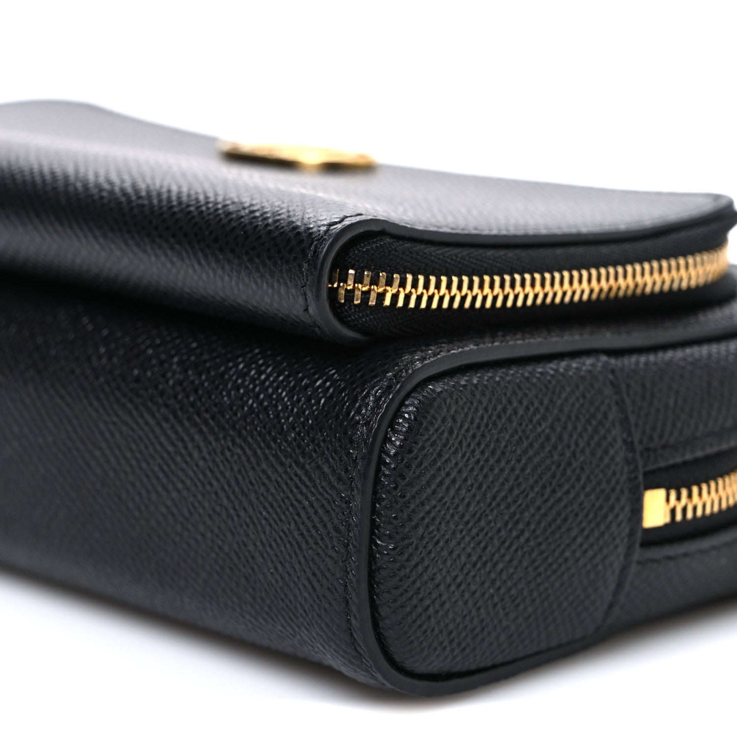 Christian Dior Grained Calfskin Caro Double Pouch Black 10 of 10