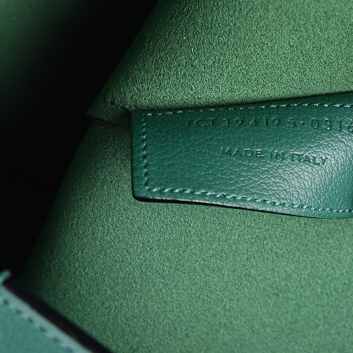 Calfskin Large Shopping Tote Emerald Green