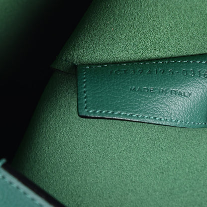 Saint Laurent Calfskin Large Shopping Tote Emerald Green 8 of 10
