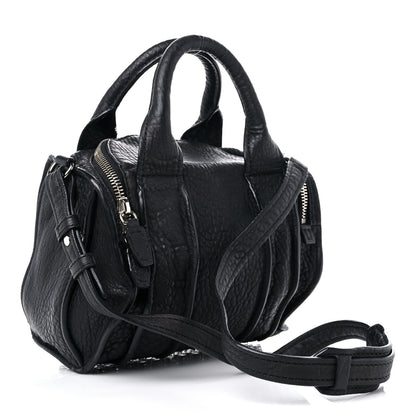 Alexander Wang Pebbled Lambskin Inside Out Rockie Black Clear Resin Hardware 2 of 13