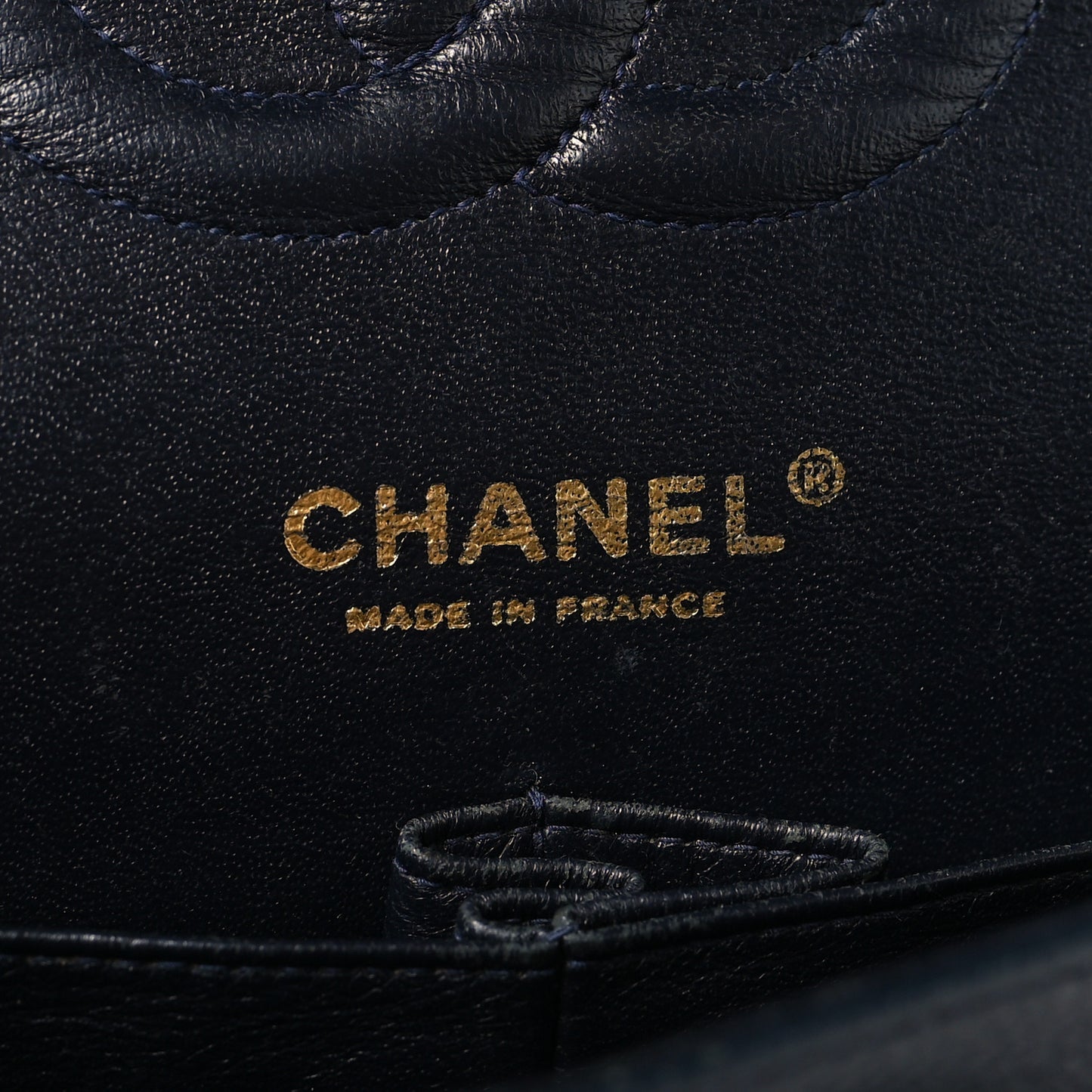 Caviar Quilted Small Double Flap Navy