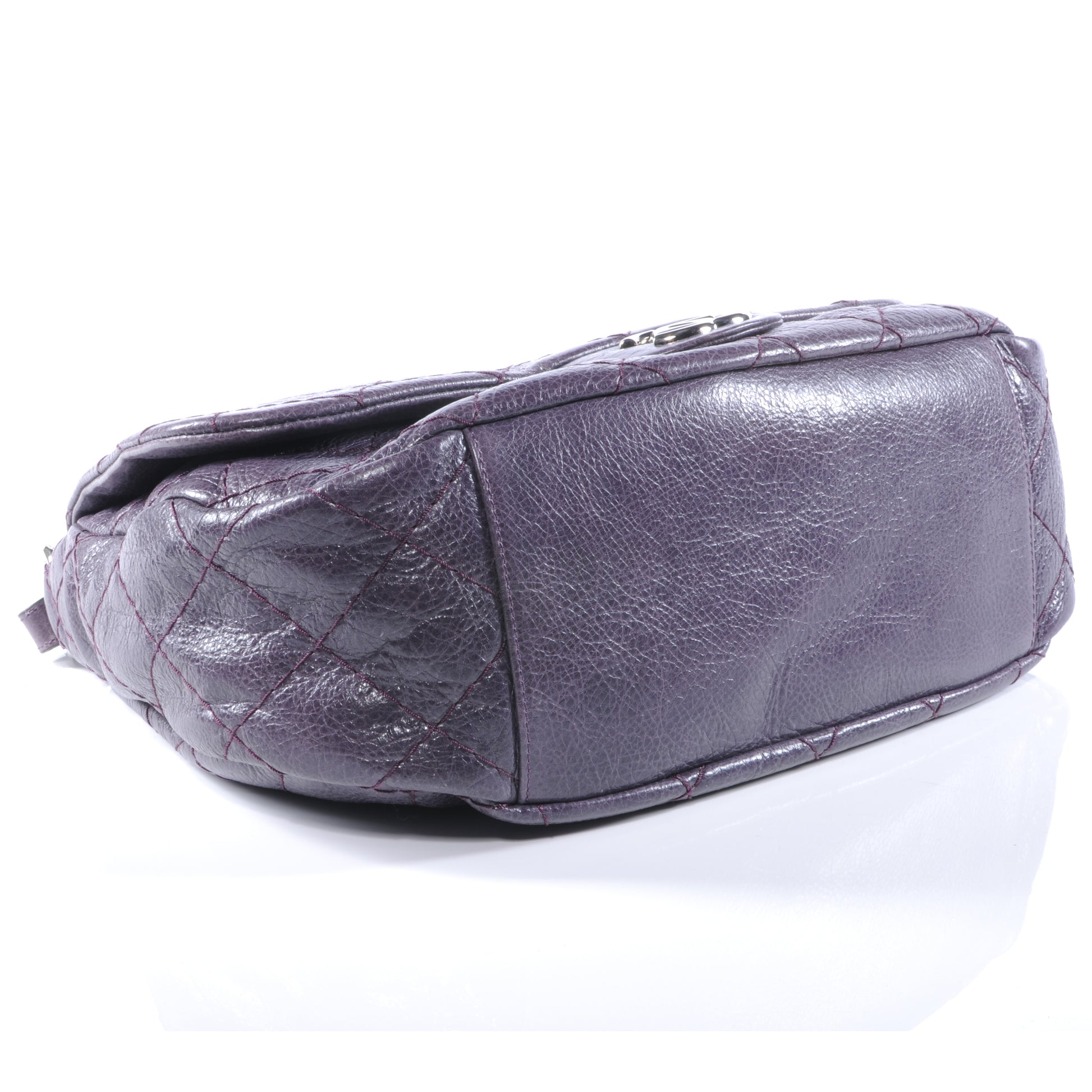 Chanel Glazed Calfskin On The Road XL Flap Purple 4 of 8
