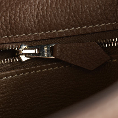 Hermes Taurillon Clemence Kelly Retourne 35 Etoupe 10 of 20