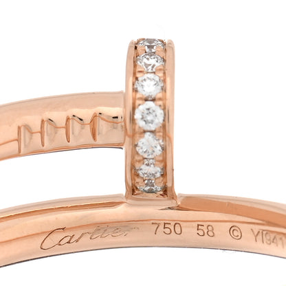 Cartier 18K Yellow Gold Diamond Juste Un Clou Ring 58 8.5 58/8.25 4 of 4