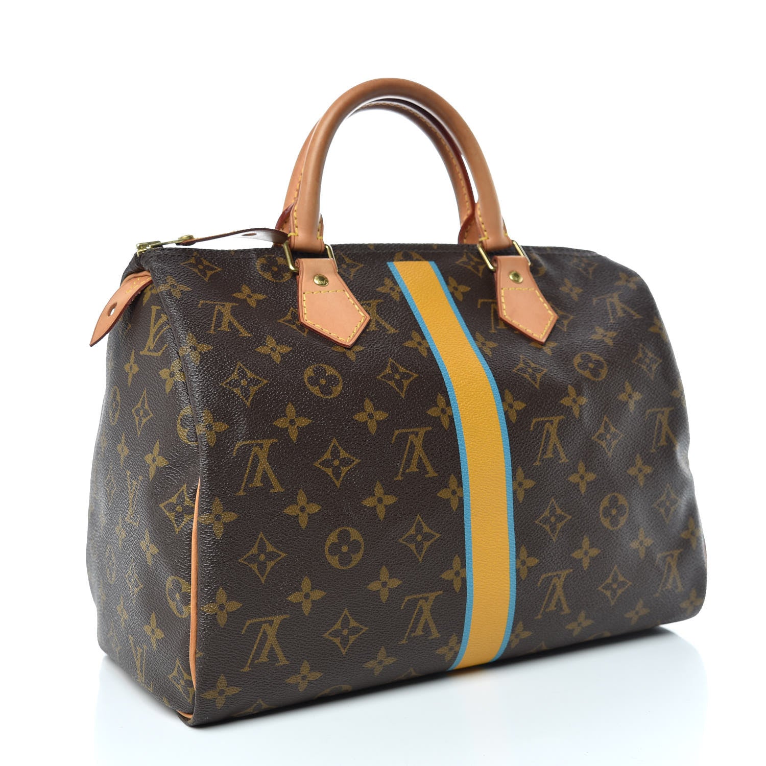 Louis Vuitton Monogram My LV Heritage Speedy 30 Yellow Blue Clair 3 of 11