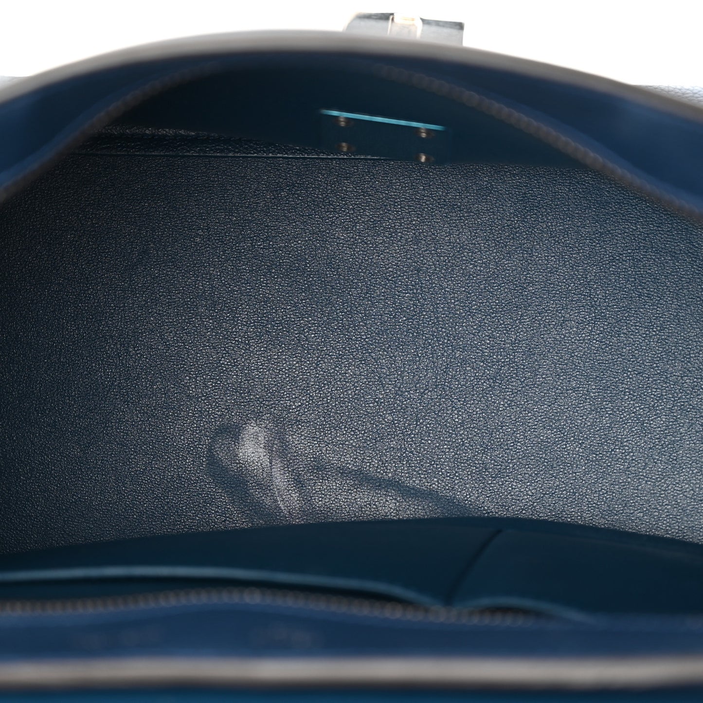 Drummed Calfskin Suede Small Trapeze Indigo