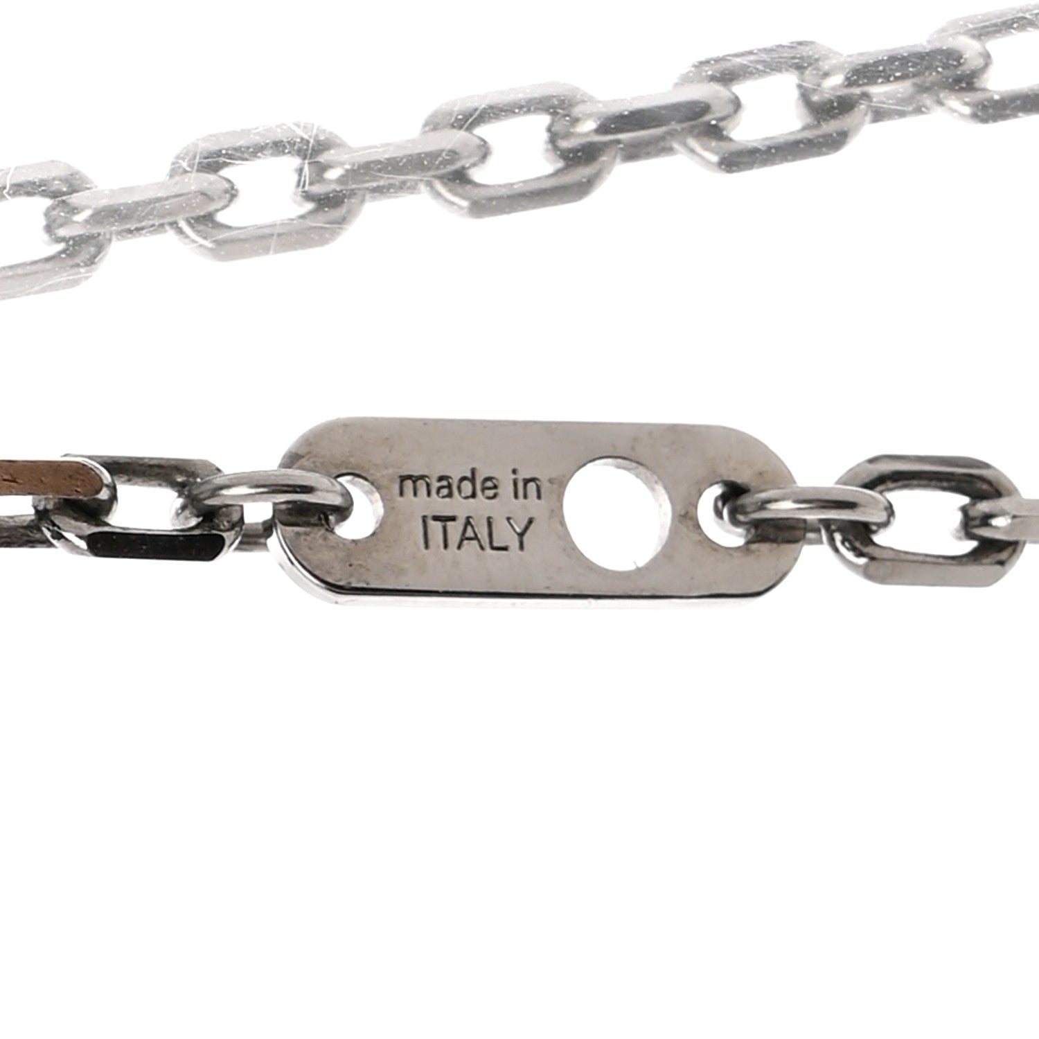 Louis Vuitton Metal Initial Arc City Pendant Necklace Silver Silver 6 of 8