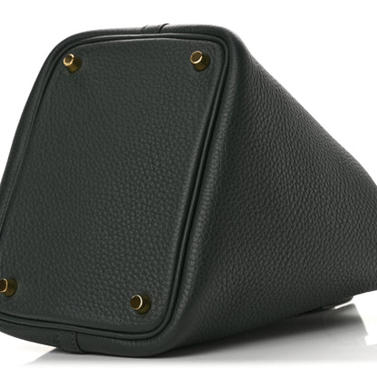 Hermes Taurillon Clemence Picotin Lock 18 PM Vert Mangrove 10 of 10