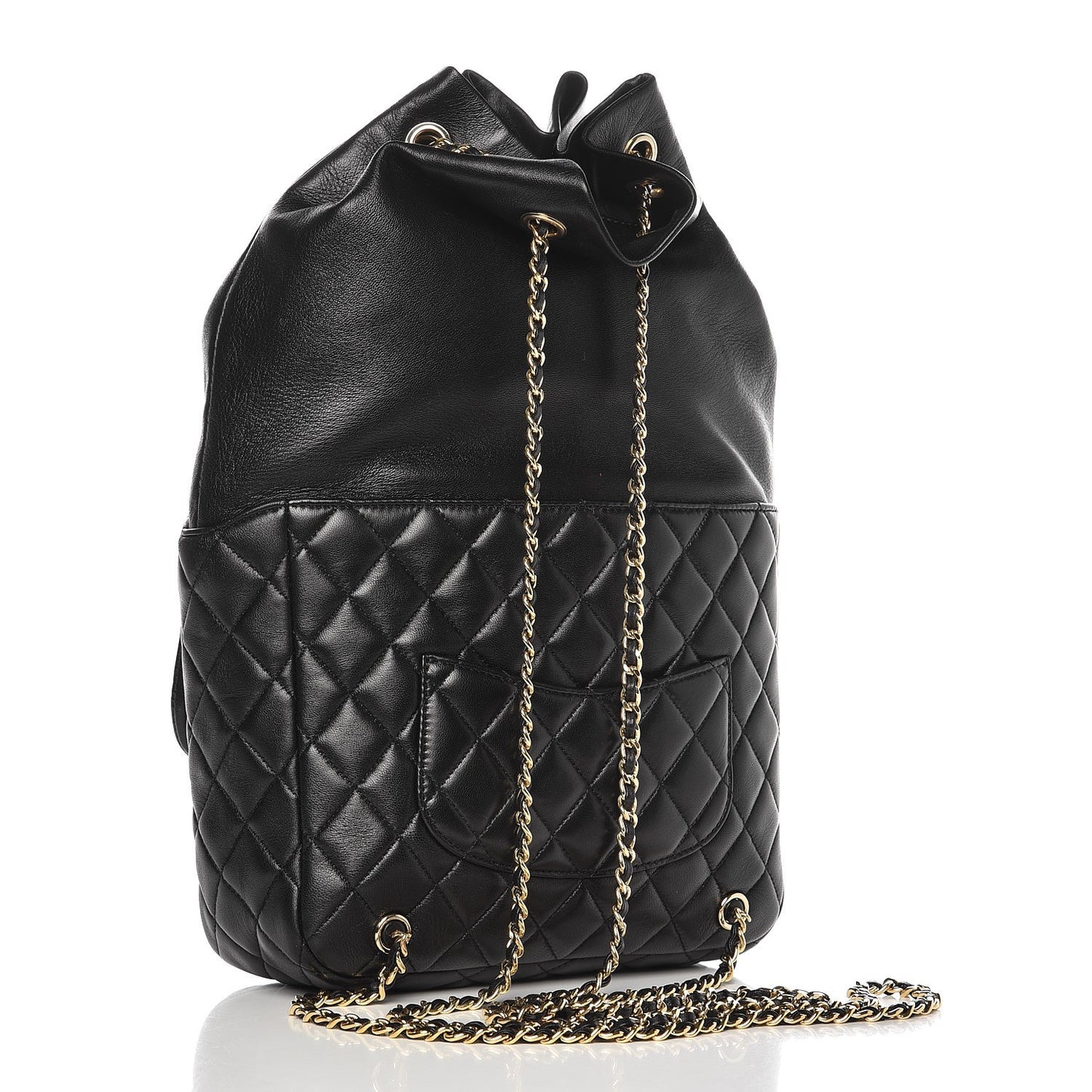 Lambskin Quilted Large In Seoul Backpack Navy