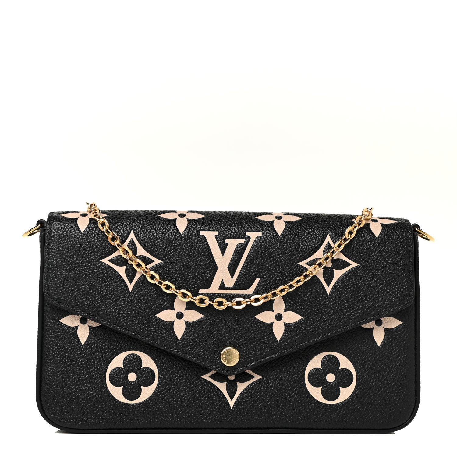 Louis Vuitton Empreinte Monogram Giant Felicie Pochette Black Beige 3 of 11