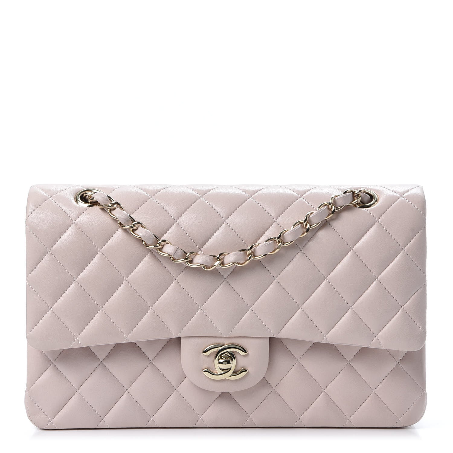 Chanel Lambskin Quilted Medium Double Flap Pink 1 of 10