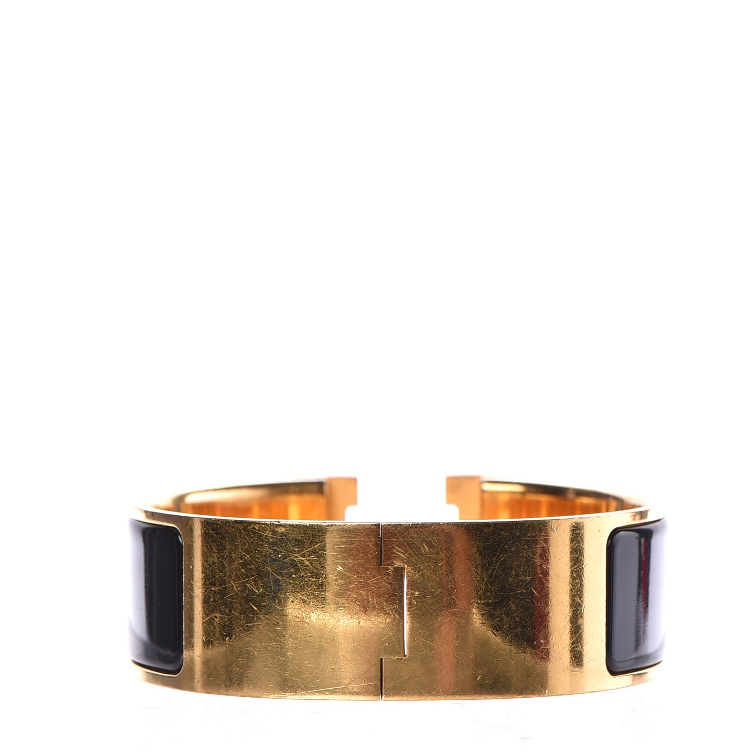 Hermes Enamel Wide Clic Clac H Bracelet PM Black 3 of 5