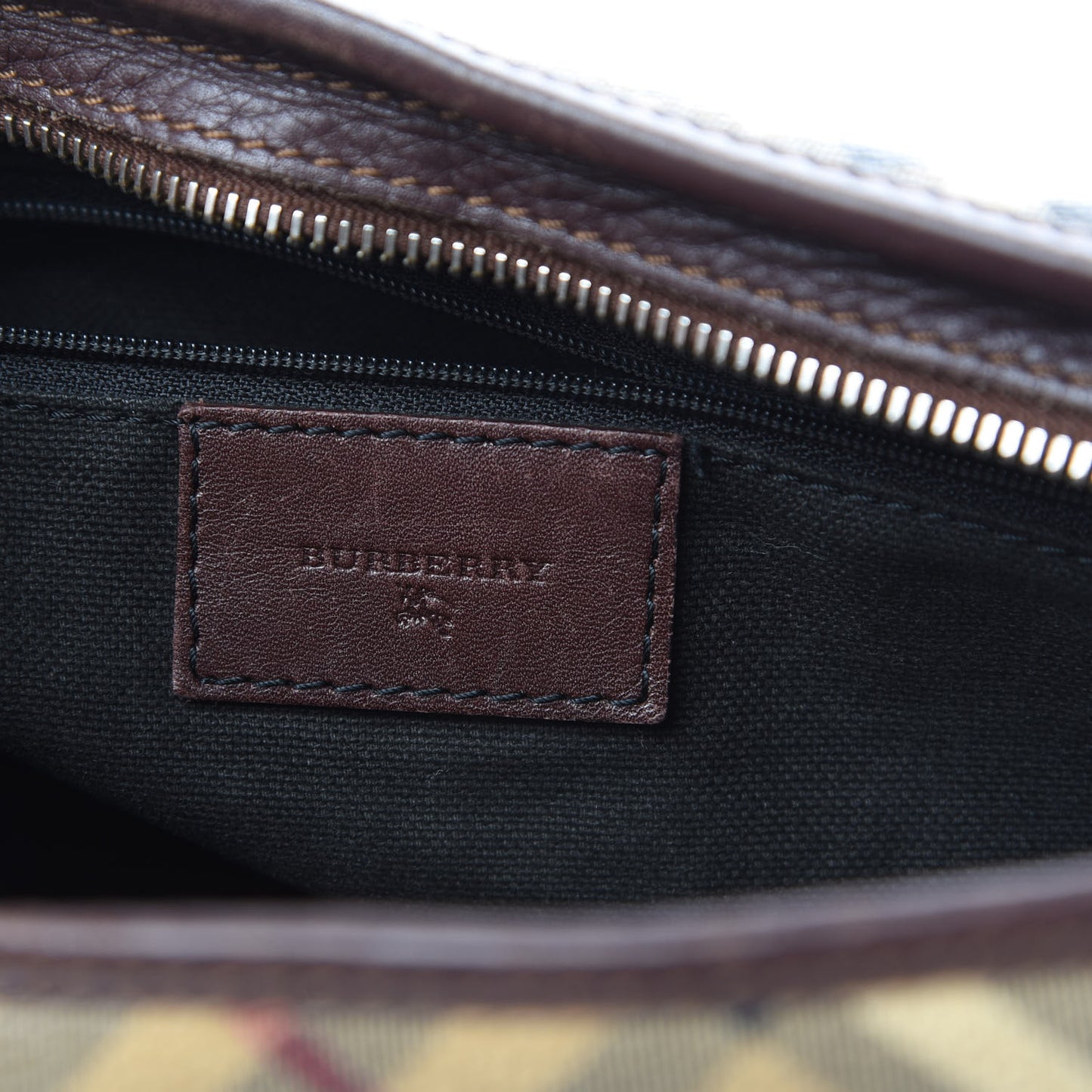 Haymarket Check Studded Tote Bag Chocolate