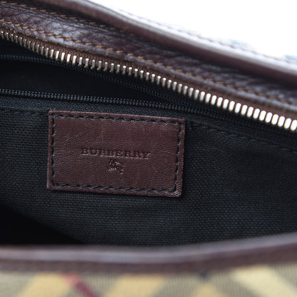 Burberry Haymarket Check Studded Tote Bag Chocolate 6 of 20