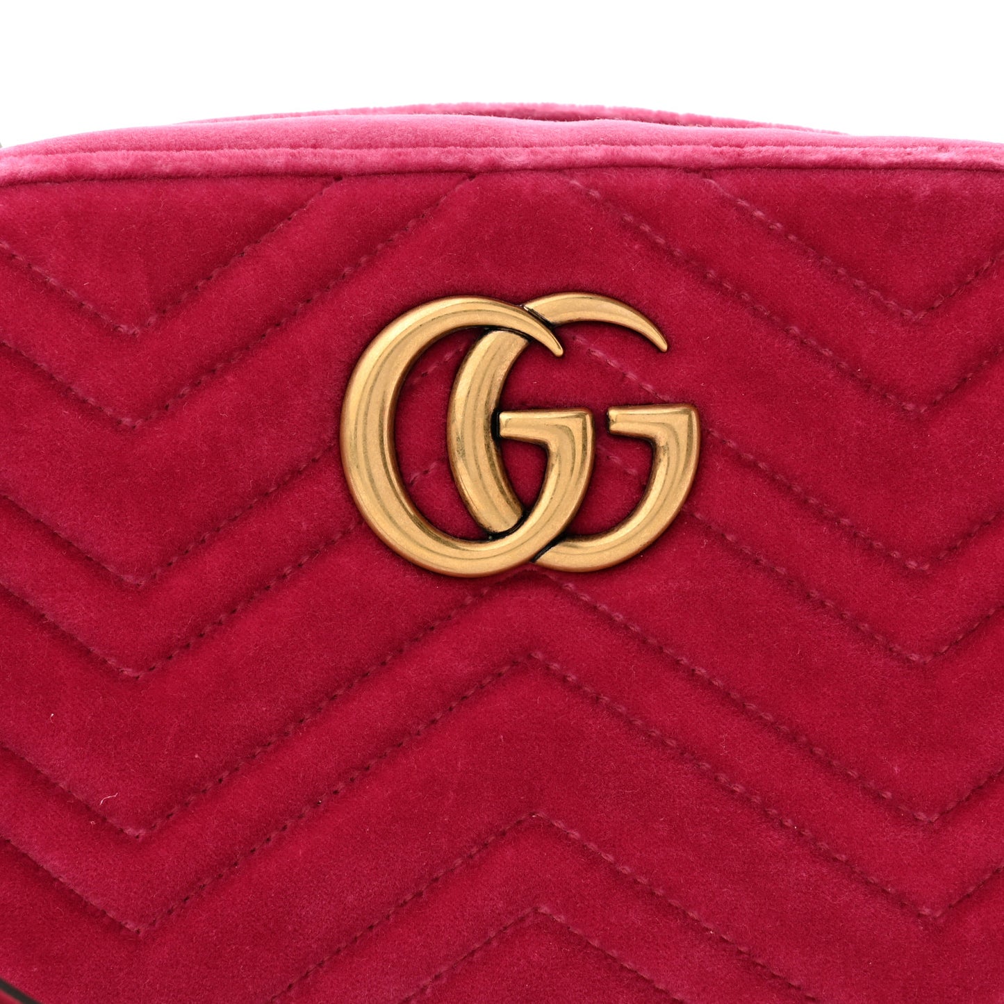 Velvet Matelasse Small GG Marmont Chain Shoulder Bag Light Raspberry Rose