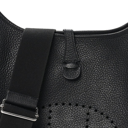 Hermes Taurillon Clemence Evelyne III PM Black 8 of 10