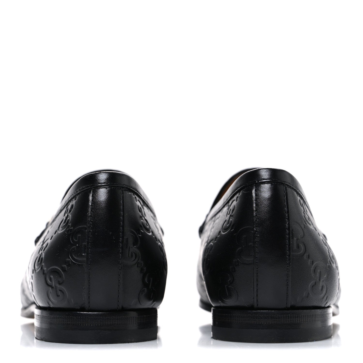 Gucci Betis Glamour Calfskin Guccissima Womens Jordaan Loafers 38 Black 6 of 11