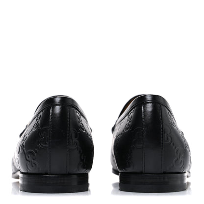 Gucci Betis Glamour Calfskin Guccissima Womens Jordaan Loafers 38 Black 6 of 11