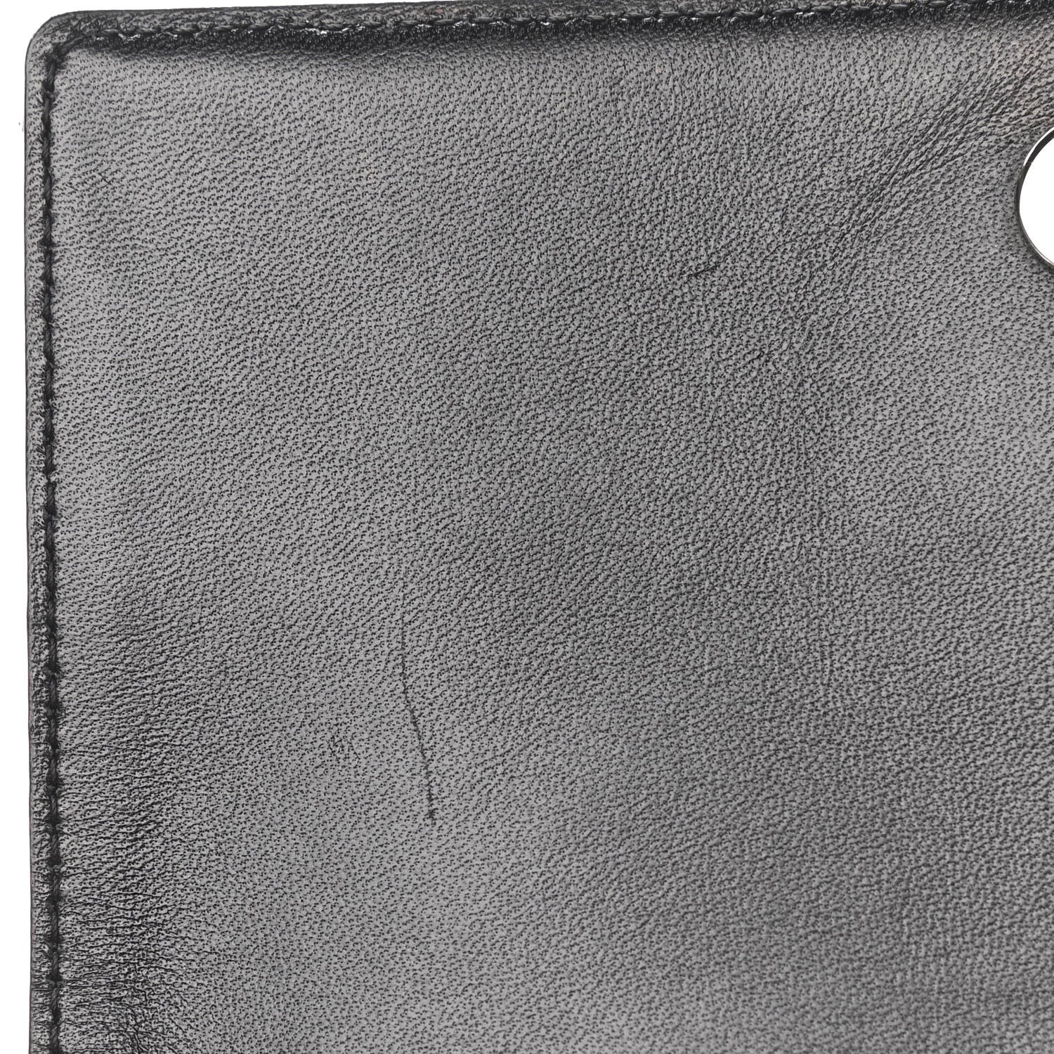 Christian Dior Grained Calfskin Diorama Wallet on Chain Pouch Black 11 of 13