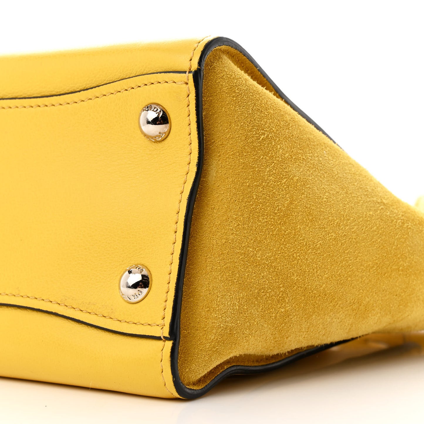 Glace Calfskin Suede Twin Pocket Tote Sole