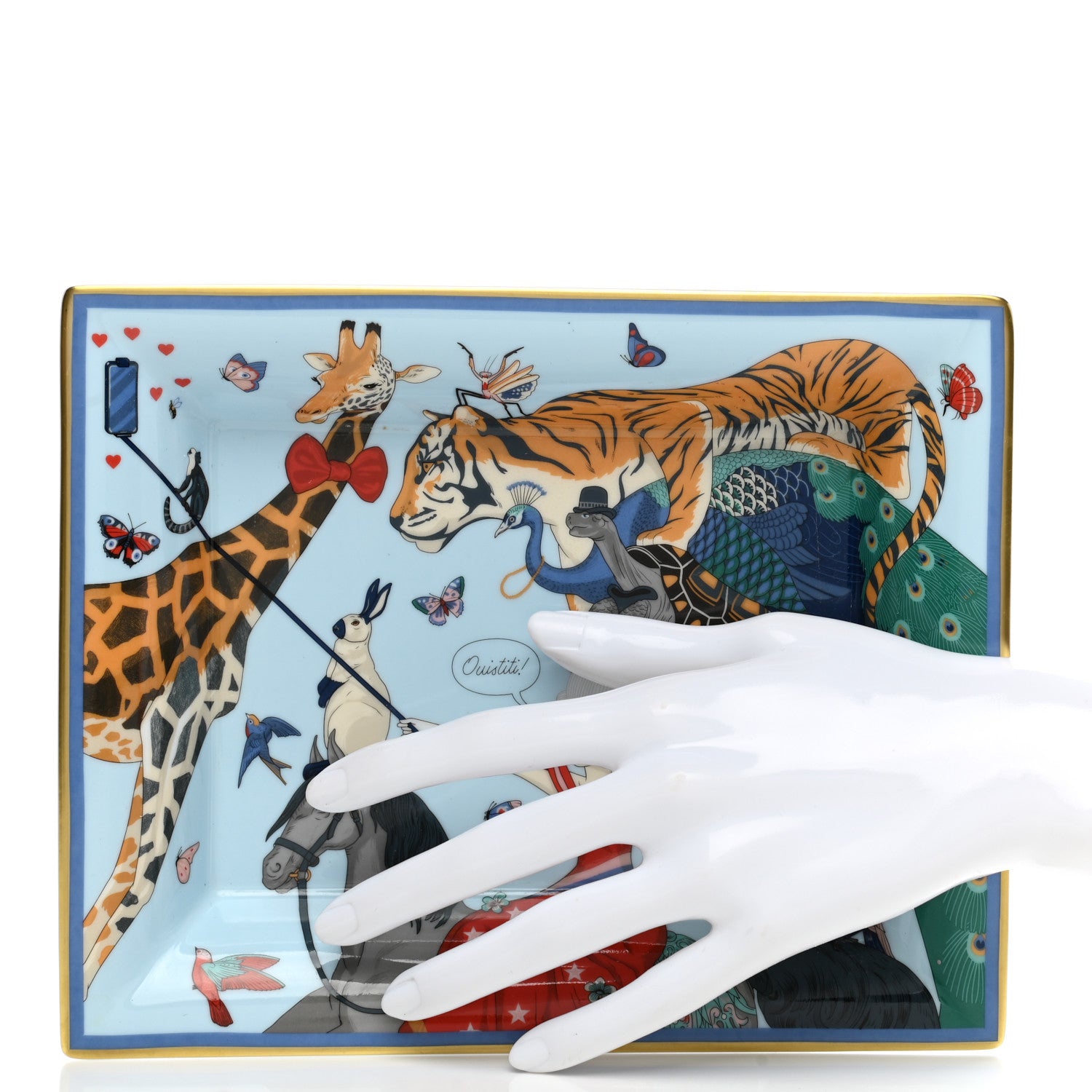 Hermes Porcelain Hermes Story Change Tray Bleu Gris 2 of 6