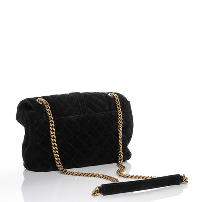 Saint Laurent Suede Tri-Quilt Monogram Medium College Bag Black 3 of 6