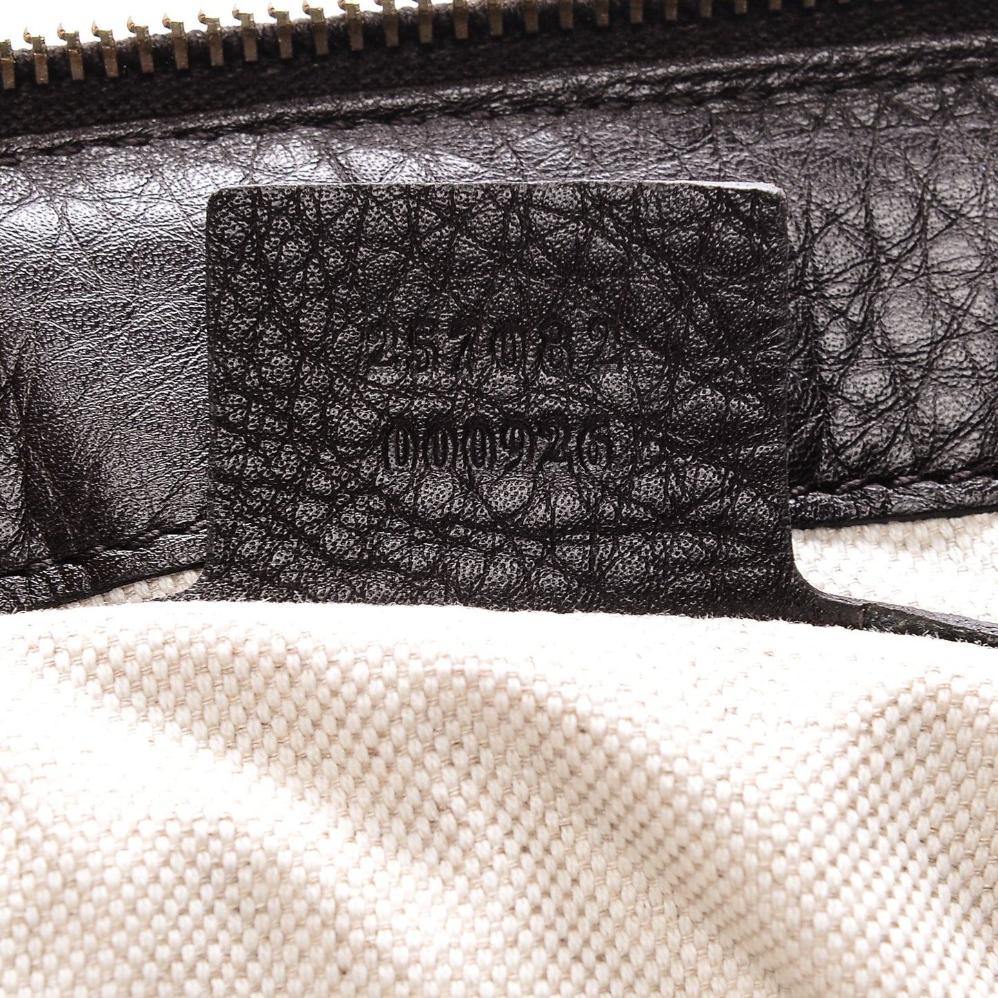Pebbled Calfskin Vintage Web Medium Half Moon Hobo Dark Brown