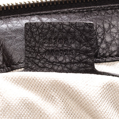 Gucci Pebbled Calfskin Vintage Web Medium Half Moon Hobo Dark Brown 8 of 9